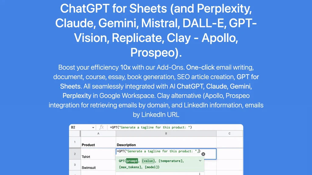 ChatGPT, API integrations, Programmatic SEO, Data Enrichment in Sheets Review: The Ultimate Guide