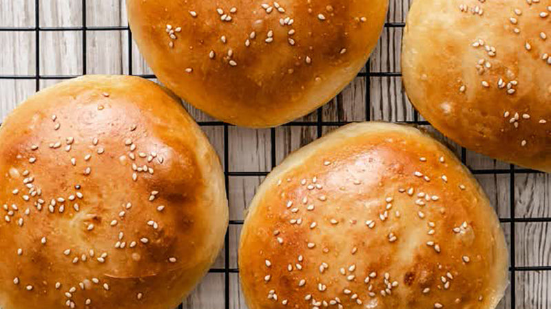 Homemade hamburger buns