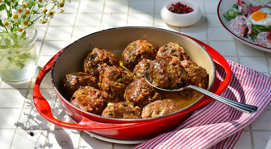 Tender Veal Meatballs with Zucchini and Ginger - Walfosbrand.com