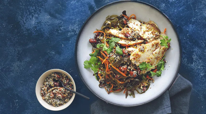 Chicken and Seaweed Salad with Asian Sesame Dressing - Walfosbrand.com