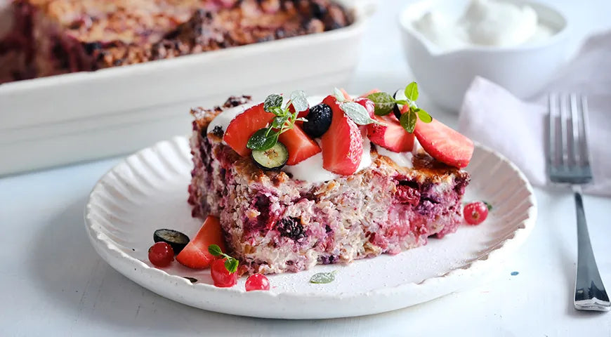 Cottage Cheese Casserole with Buckwheat and Berries - Walfosbrand.com