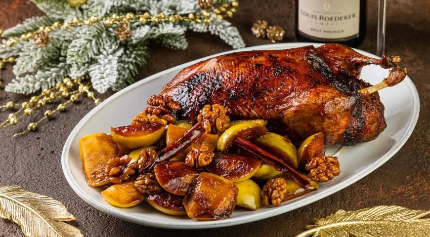 Roasted Duck with Apples and Walnuts – A Festive Russian Classic - Walfosbrand.com