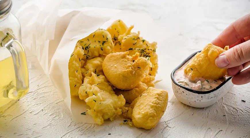 Crispy Fried Cheese in Milk Batter with Spiced Cherry Sauce - Walfosbrand.com