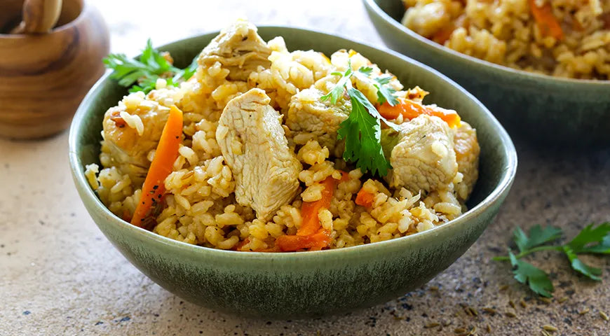 Skillet Turkey Pilaf with Barberry and Cumin - Walfosbrand.com