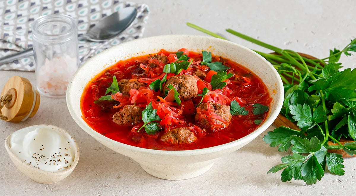 Borscht with Beef Meatballs - Walfosbrand.com