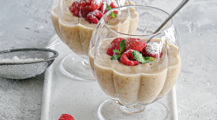 Ginger-Banana Mousse with Fresh Berries - Walfosbrand.com
