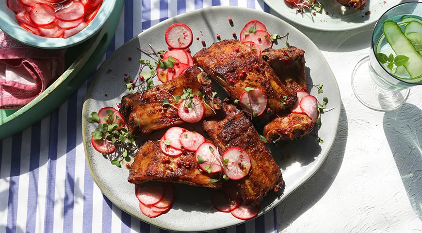 Spicy Grilled Ribs with Marinated Radish - Walfosbrand.com