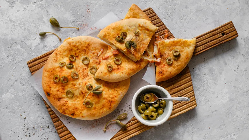 Cheese and Sausage Flatbreads (Lepeški s Kolbasoj i Syrom) - Walfosbrand.com