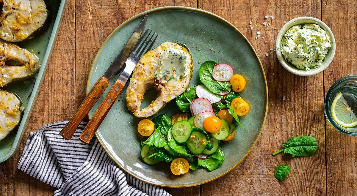 Cod Steaks in the Oven with Lemon-Garlic Butter - Walfosbrand.com