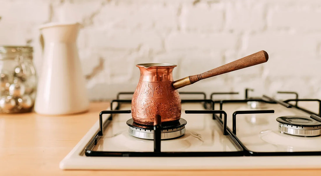 Turkish Coffee Recipe on a Gas Stove with Cezve - Walfosbrand.com