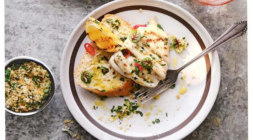 Spicy Grilled Squid with Garlic - Walfosbrand.com