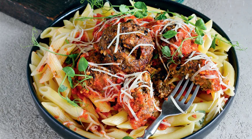 Eggplant Meatballs with Pasta - Walfosbrand.com