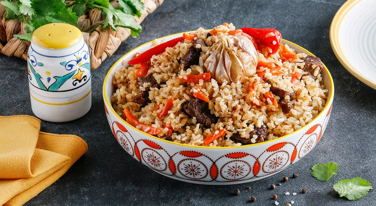 Beef Pilaf in a Kazan on the Stove - Walfosbrand.com