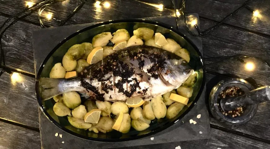 Baked Sea Bream with Brussels Sprouts - Walfosbrand.com