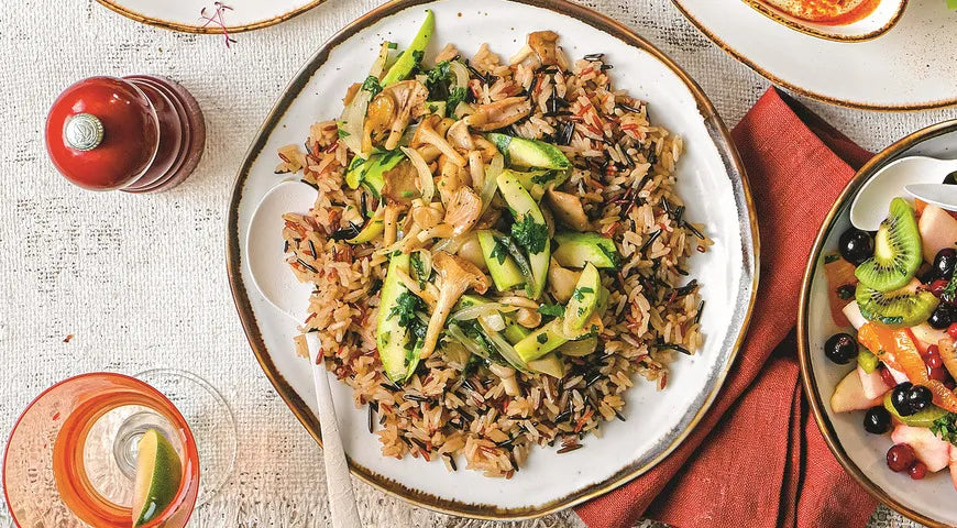 Rice with Zucchini and Oyster Mushrooms - Walfosbrand.com