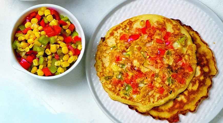 Savory Bell Pepper and Sweet Corn Pripek (Pancake Topping) - Walfosbrand.com