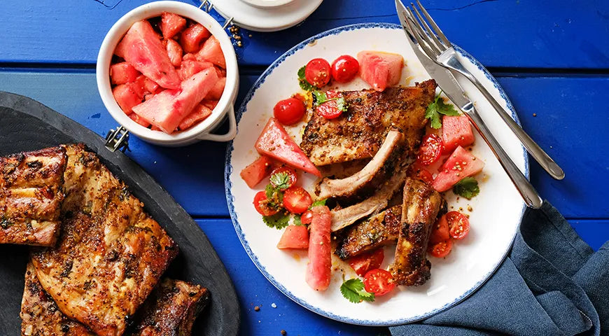 Grilled Ribs with Quick-Marinated Watermelon: A Summer Sensation - Walfosbrand.com
