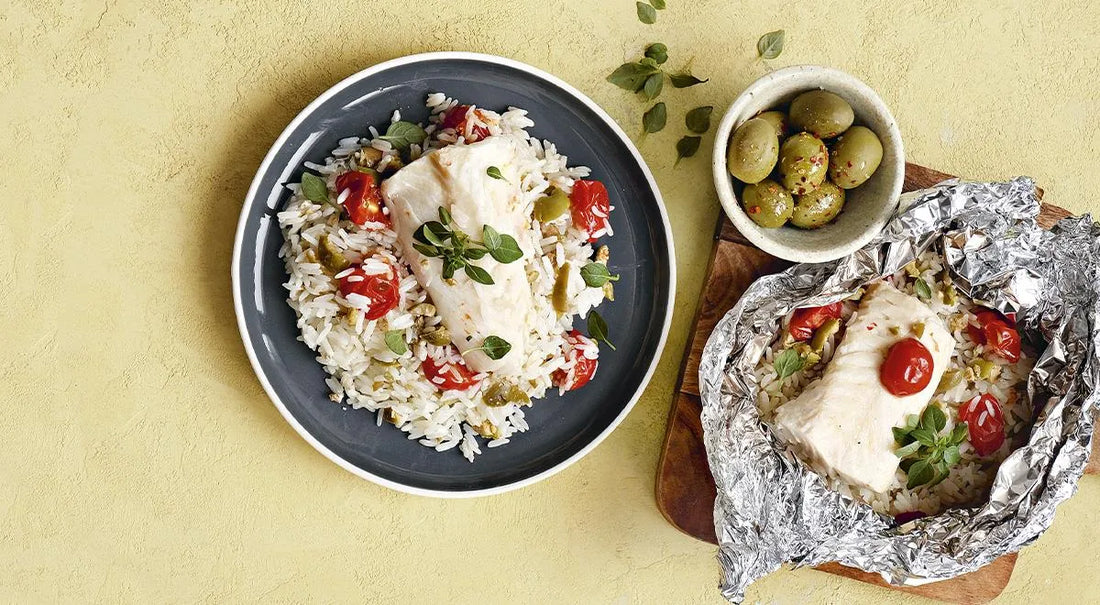Baked Fish with Rice and Tomatoes - Walfosbrand.com