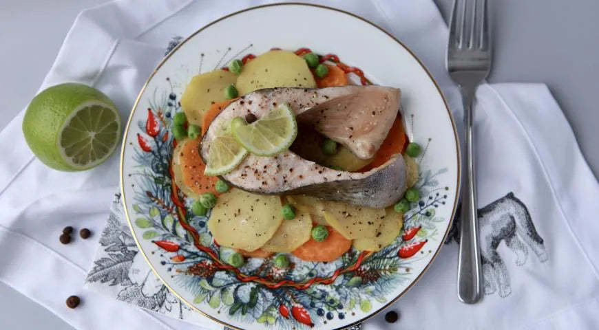 Trout on a Bed of Sweet Potato and Potato - Walfosbrand.com