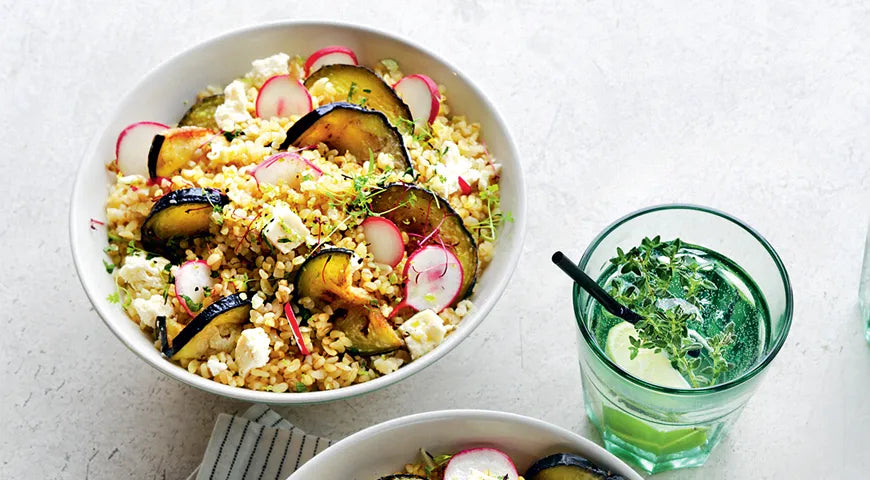 Bulgur Salad with Eggplant and Radish - Walfosbrand.com