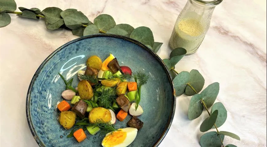 Okroshka with Veal Tongue and Kefir Dressing - Walfosbrand.com