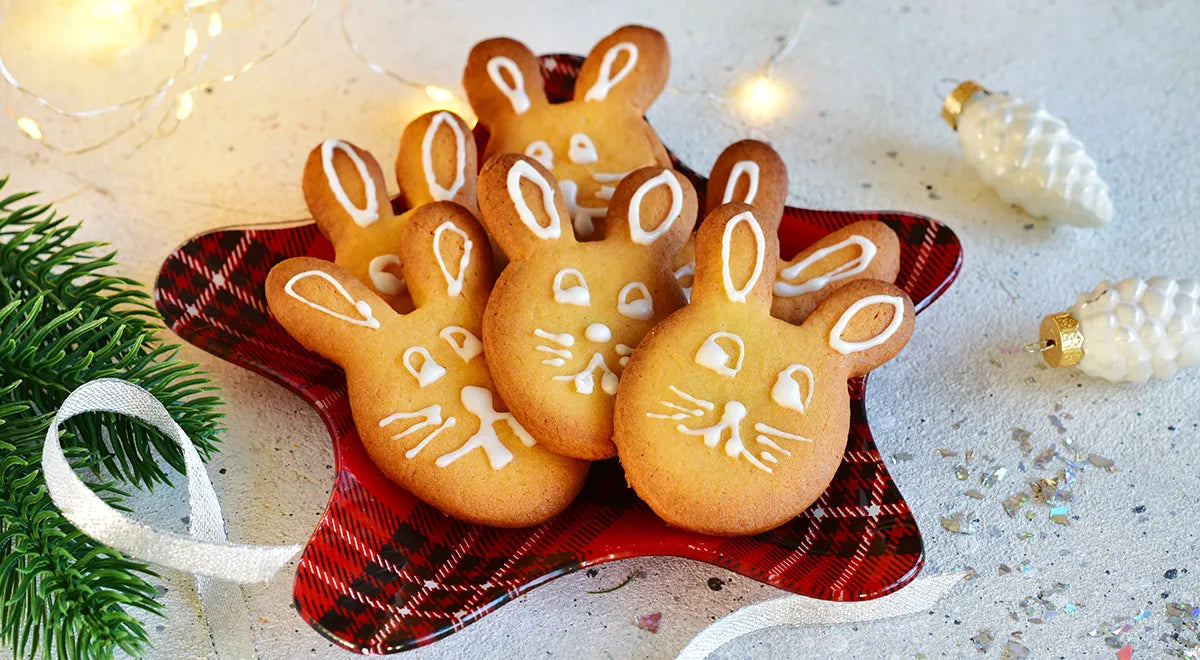 New Year Rabbit Cookies (Новогоднее печенье Кролики) - Walfosbrand.com