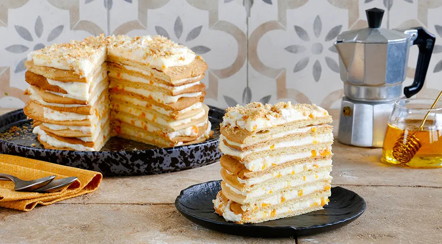 Soviet Honey Cake Medovik: A Time-Honored Layer Cake with Cream and Dried Apricots - Walfosbrand.com