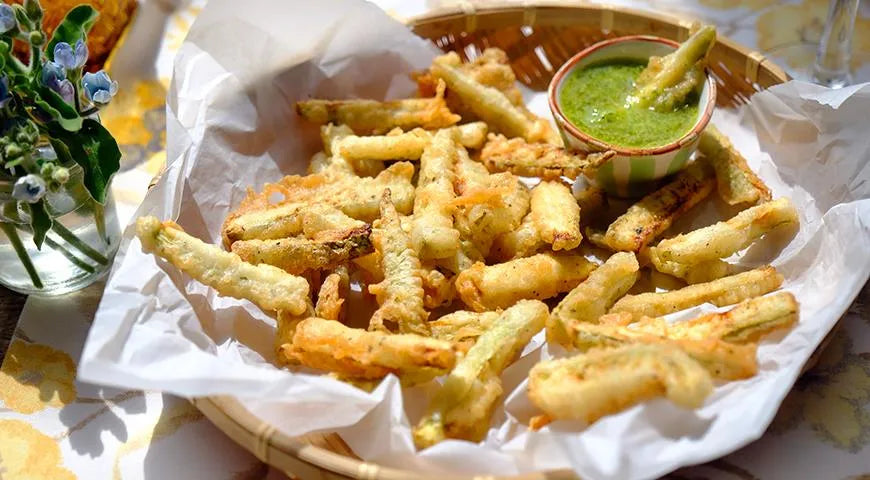 Crispy Zucchini with Pesto Aioli - Walfosbrand.com