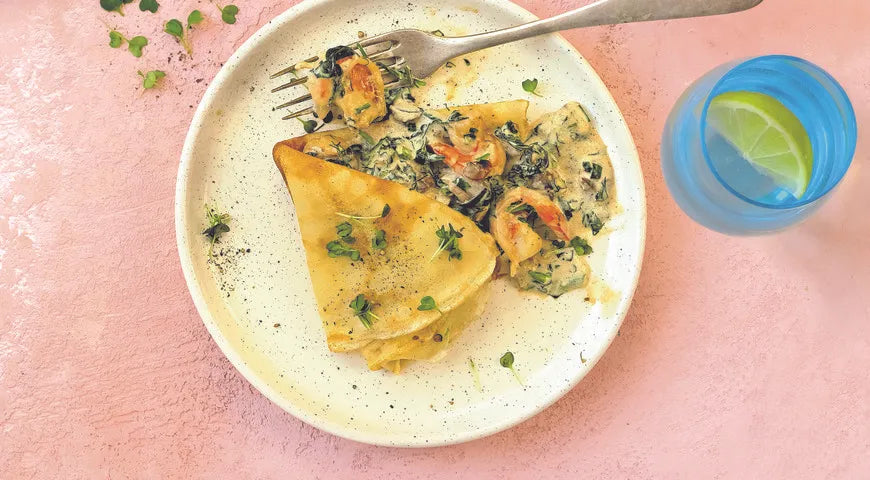 Crepes with Creamy Shrimp - Walfosbrand.com