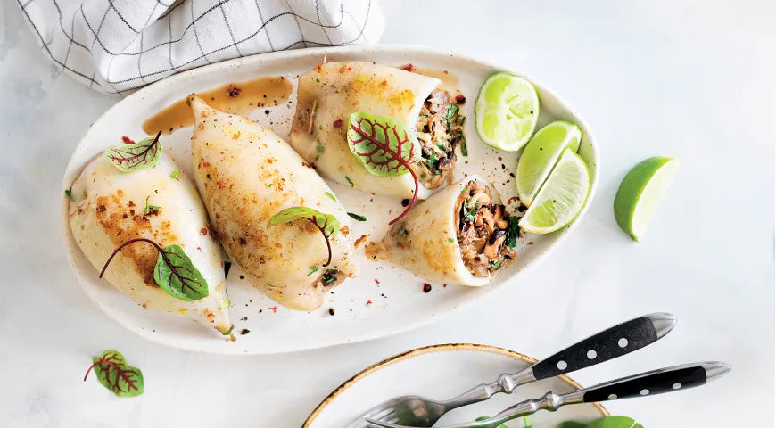 Stuffed Squid with Mushrooms and Cheese - Walfosbrand.com