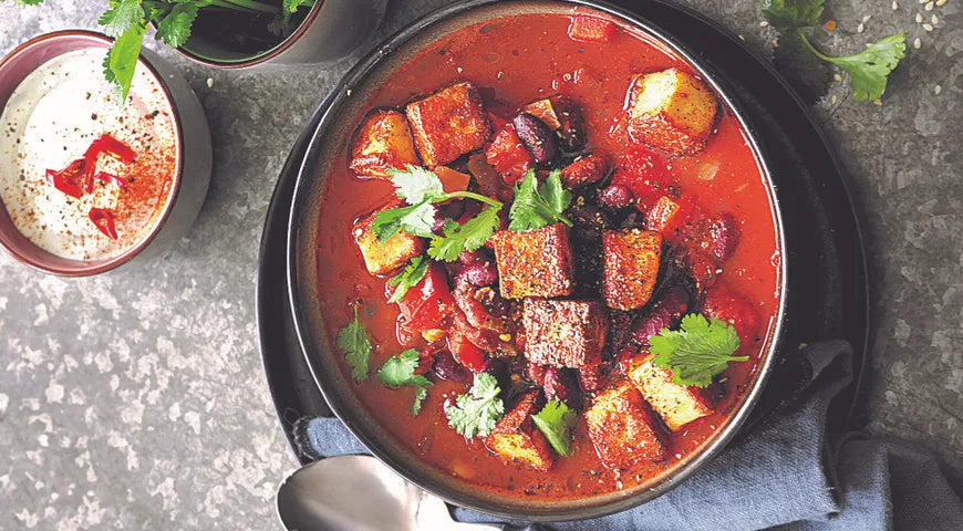 Mexican Bean Soup with Crispy Tofu - Walfosbrand.com