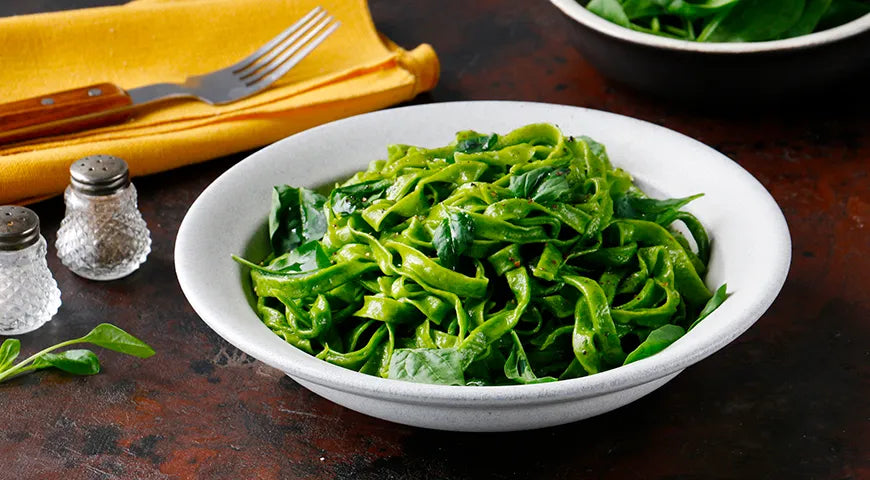 Homemade Green Noodles (Spinach Pasta) - Walfosbrand.com