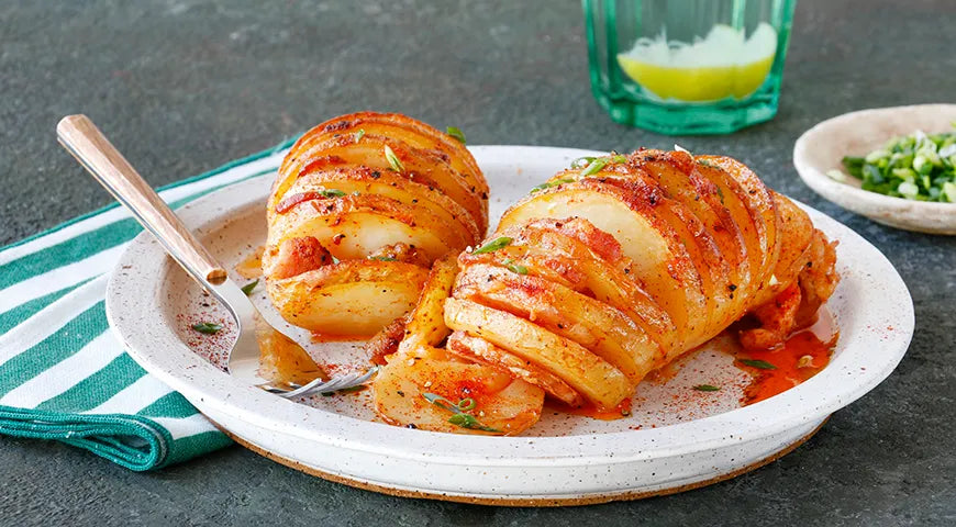 Oven-Baked Potatoes with Lard in Foil - Walfosbrand.com