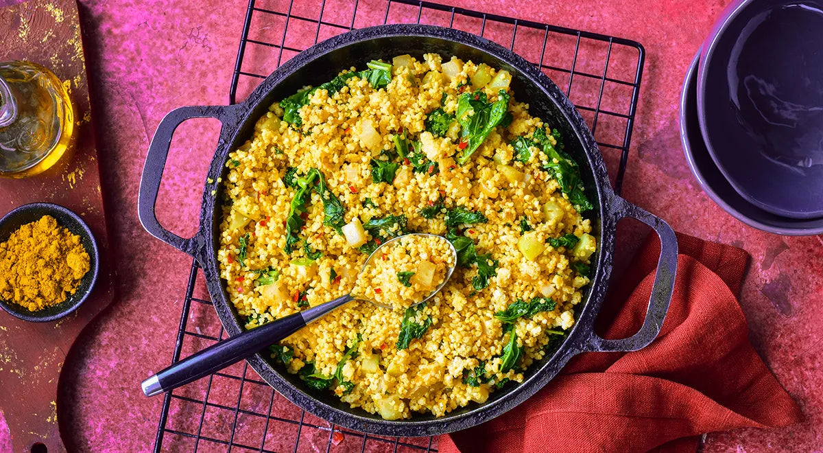 Millet Porridge with Kohlrabi and Curry - Walfosbrand.com