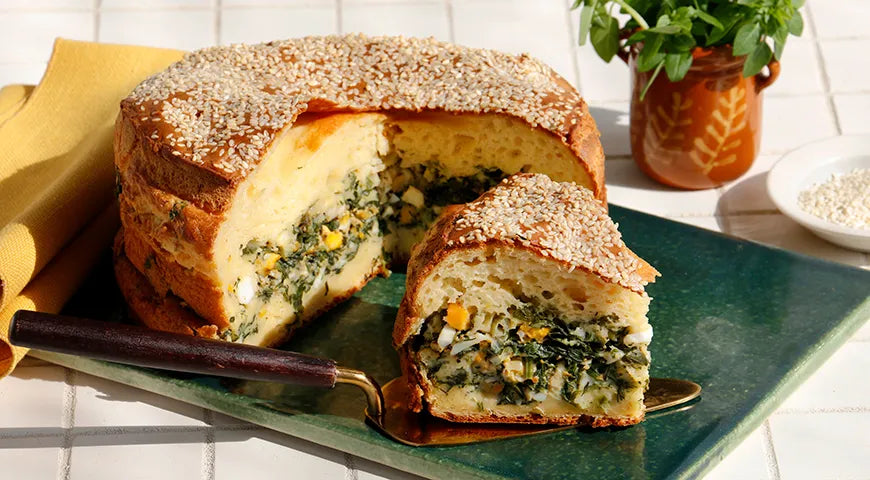 Quick Jellied Herb Pie (Bystryy Zalivnoy Pirog s Zelenyu) - Walfosbrand.com