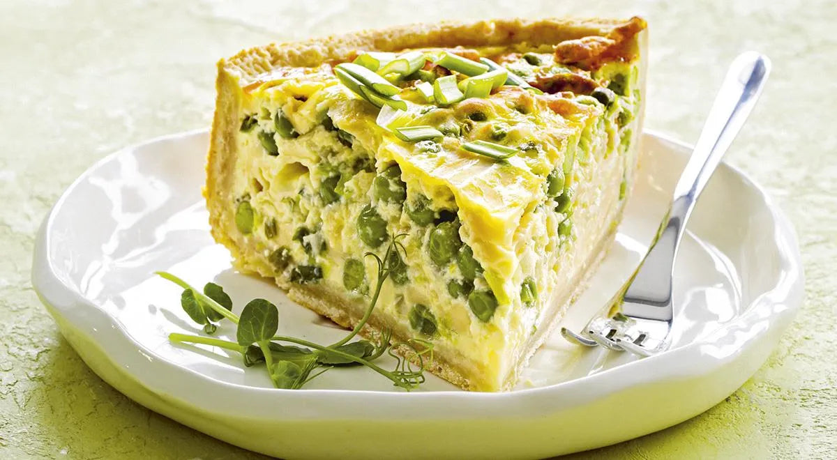 Simple Cheese Pie with Green Peas - Walfosbrand.com