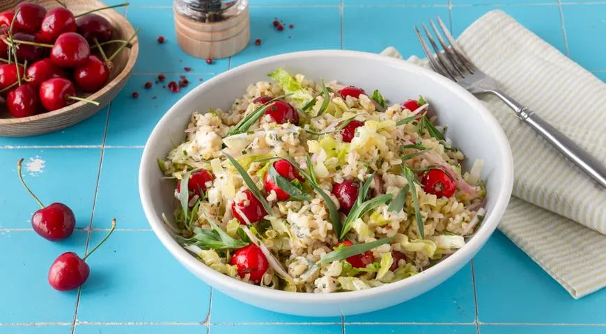 Wheat and Cherry Salad with Feta and Endive - Walfosbrand.com