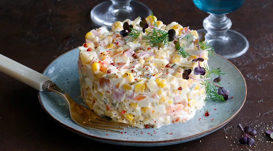 Olivier Salad with Corn - Walfosbrand.com