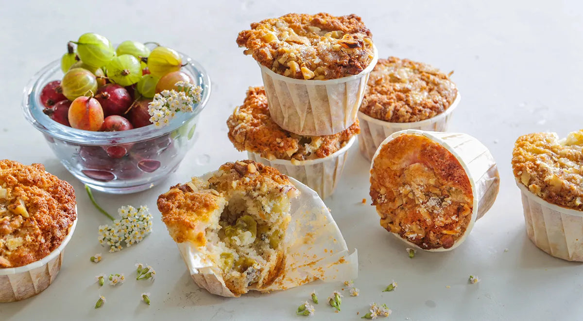 Green Gooseberry and Nut Muffins - Walfosbrand.com