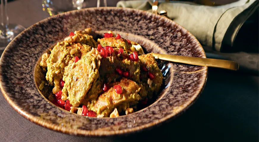 Chicken Thigh Satsivi with Walnut Sauce - Walfosbrand.com