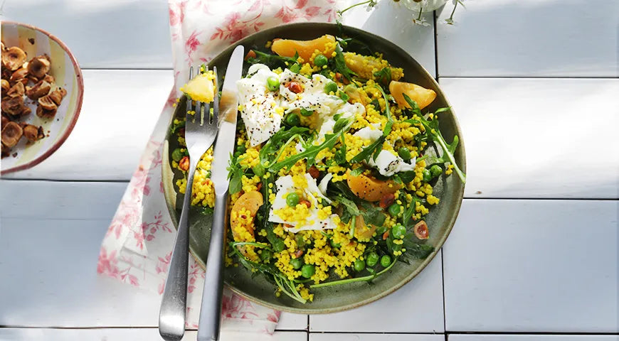 Salad with Mozzarella, Millet, and Apricots - Walfosbrand.com