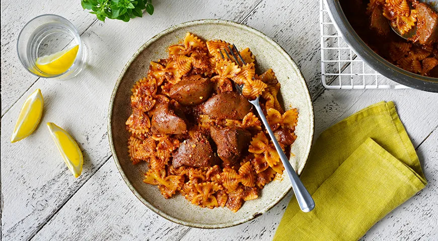 Spicy Chicken Liver Pasta by Nadine and René Redzepi - Walfosbrand.com