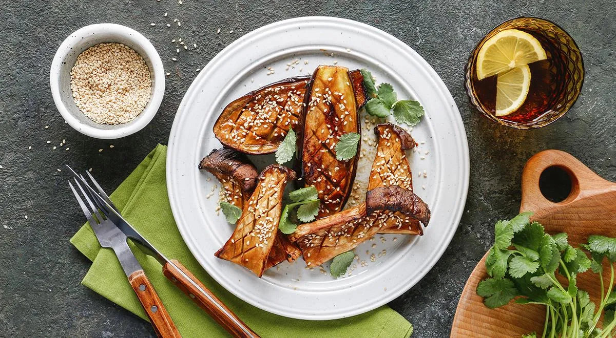 Japanese-Style King Oyster Mushrooms and Eggplant - Walfosbrand.com