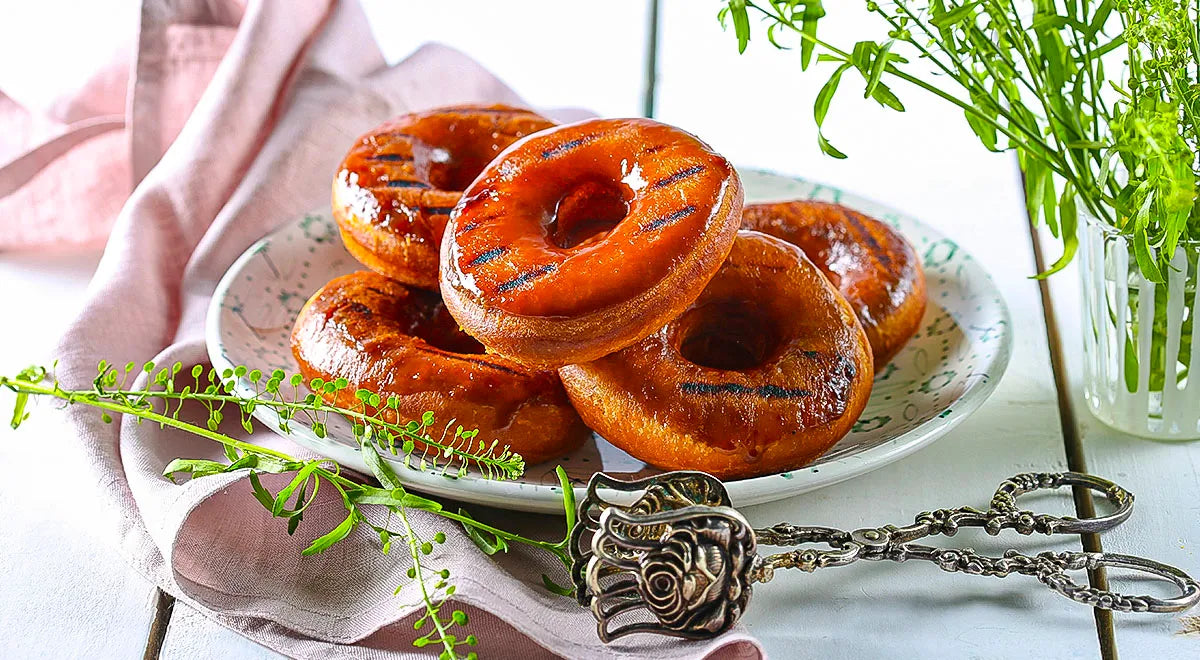 Grilled Donuts Recipe with Coffee Glaze - Walfosbrand.com