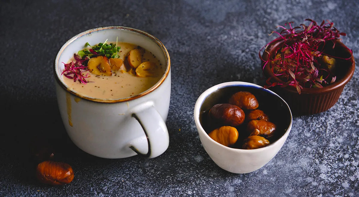 Velvet Chestnut Soup with Thyme and Cream - Walfosbrand.com