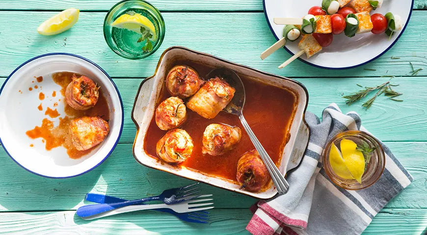 Bacon-Wrapped Chicken Roll-Ups with Rosemary - Walfosbrand.com