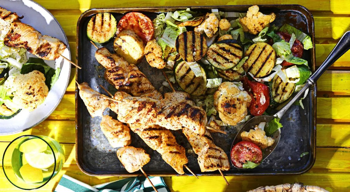 Turkey Fillet Shashlik with Roasted Vegetable Salad - Walfosbrand.com
