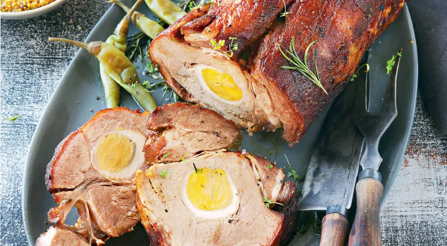 Stuffed Ham with Eggs: A Festive Pork Roast with Surprise Center - Walfosbrand.com
