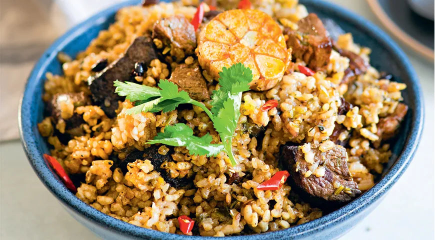 Bukharan Plov - Bakhsh (Bukharan Rice with Meat and Liver) - Walfosbrand.com