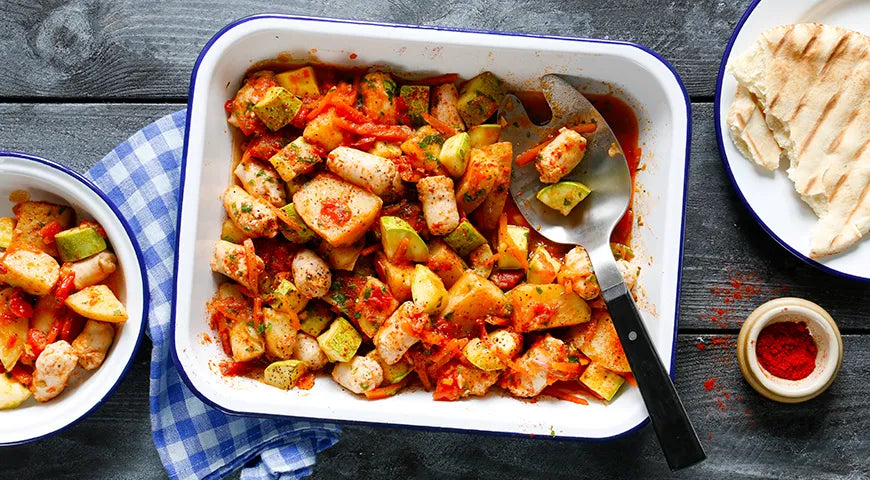 Sausage with Vegetables in a Skillet - A Light One-Pan Dinner - Walfosbrand.com